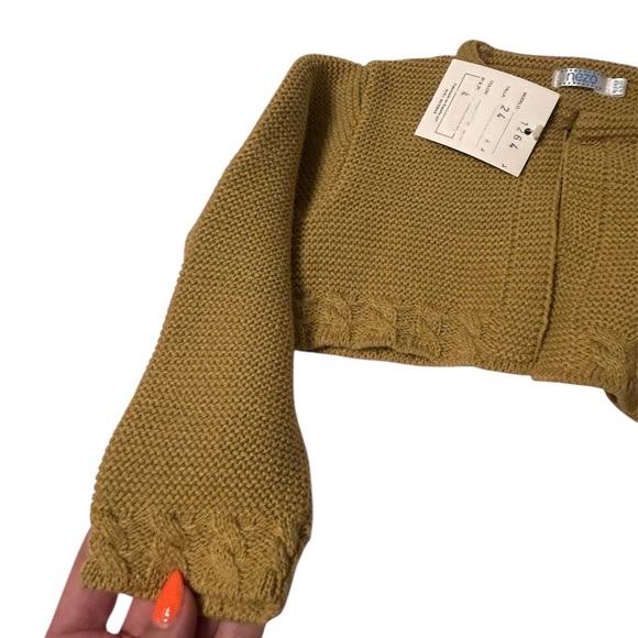 NWT Spanish Nezo dark tan knit cardigan size 24 months - Picture 4 of 7
